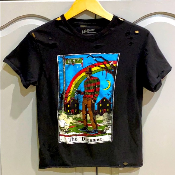 Distressed Nightmare on Elm Street T-shirt-Small - Picture 1 of 7